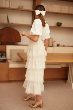 Shop Maison Guillemette BARRETTE NOEUD IVOIRE - COLLECTION BLANCHE