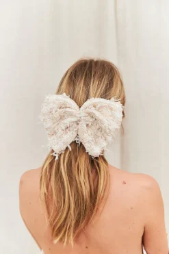 New Maison Guillemette BARRETTE NOEUD TINA - COLLECTION BLANCHE