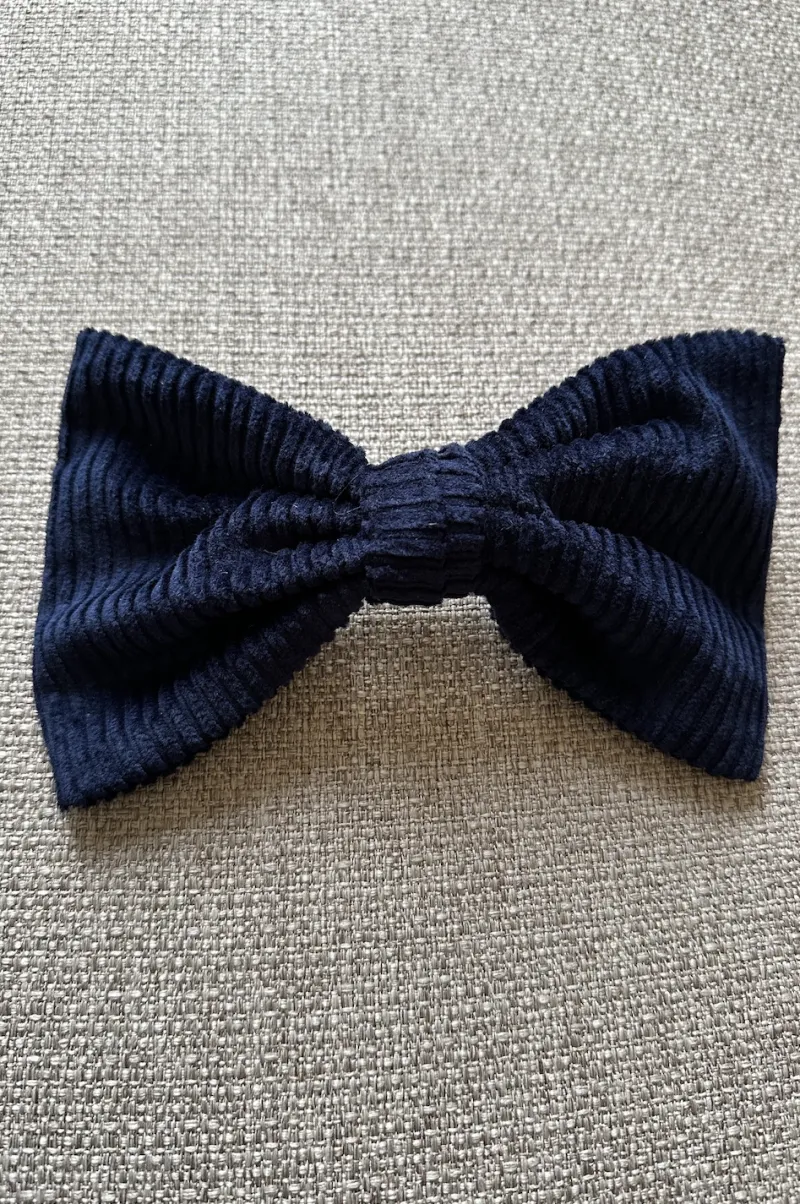 Flash Sale Maison Guillemette BARRETTE NOEUD VELOURS MARINE