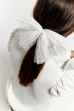 Best Sale Maison Guillemette BARRETTE PLUMETIS IVOIRE - COLLECTION BLANCHE