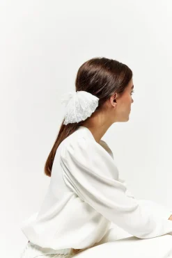 Best Sale Maison Guillemette BARRETTE PLUMETIS IVOIRE - COLLECTION BLANCHE