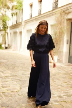 Flash Sale Maison Guillemette BLOUSE COSIMA MARINE