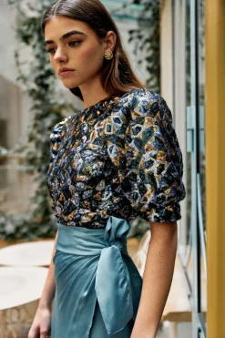 Discount Maison Guillemette BLOUSE COURTE FLORIDE