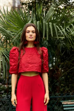 Shop Maison Guillemette BLOUSE EMIE ROUGE