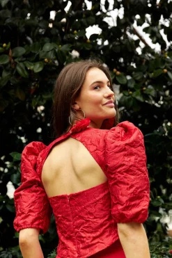 Shop Maison Guillemette BLOUSE EMIE ROUGE