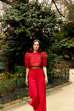 Shop Maison Guillemette BLOUSE EMIE ROUGE