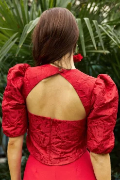 Shop Maison Guillemette BLOUSE EMIE ROUGE