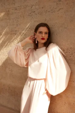 Cheap Maison Guillemette BLOUSE GEORGES ROSE PALE