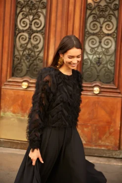 Best Maison Guillemette BLOUSE GREGORIA NOIRE - existe dans deux longueurs - LES EMBLEMATIQUES