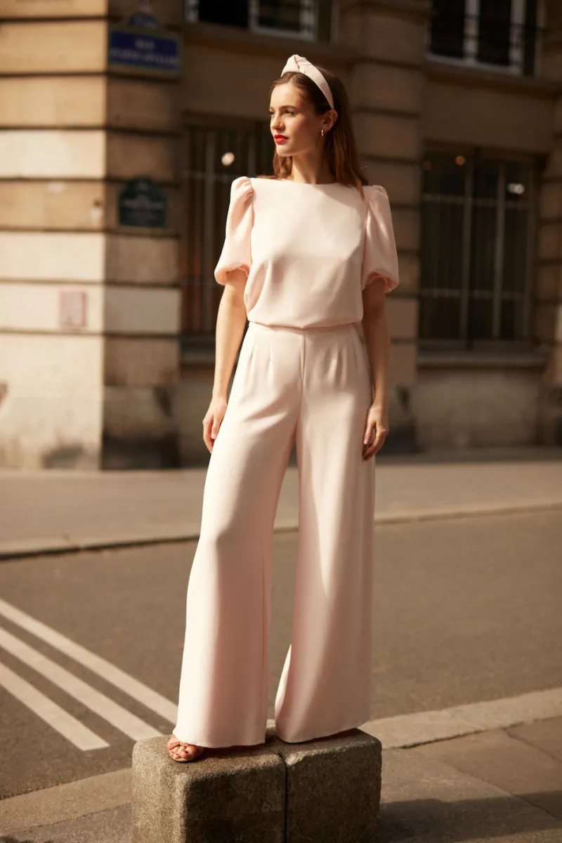 Online Maison Guillemette BLOUSE JEANNE ROSE PALE