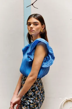 Online Maison Guillemette BLOUSE PENELOPE BLEUE
