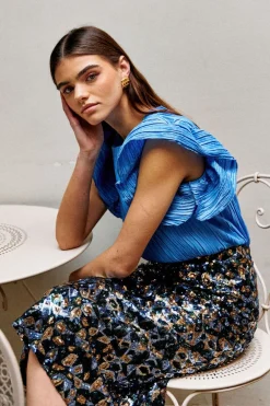 Online Maison Guillemette BLOUSE PENELOPE BLEUE