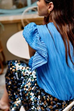 Online Maison Guillemette BLOUSE PENELOPE BLEUE