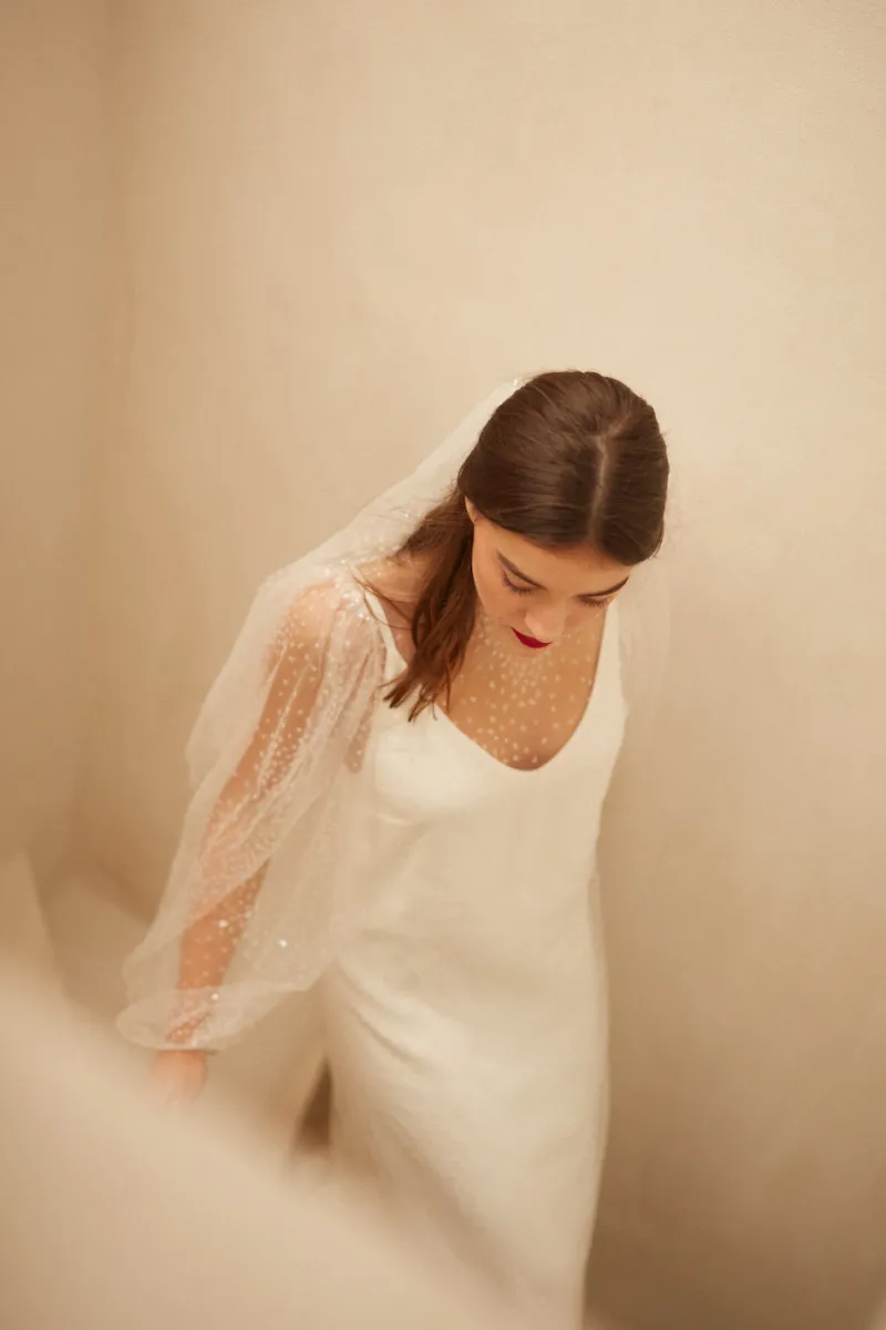 Flash Sale Maison Guillemette BLOUSE PLUIE DE PAILLETTES - COLLECTION BLANCHE