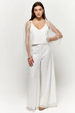 Flash Sale Maison Guillemette BLOUSE PLUIE DE PAILLETTES - COLLECTION BLANCHE