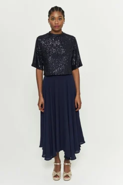 Flash Sale Maison Guillemette BLOUSE SWING MARINE - LES EMBLEMATIQUES