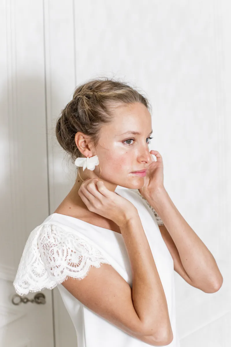 Best Maison Guillemette BOUCLES D'OREILLES LEA IVOIRE