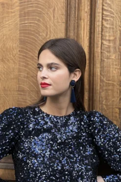 Sale Maison Guillemette BOUCLES D'OREILLES WALLIS MARINE A CLIPS