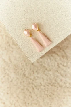 Flash Sale Maison Guillemette BOUCLES D'OREILLES WALLIS ROSE PALE A CLIPS