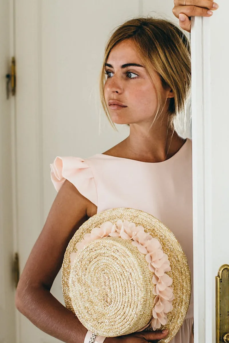 Shop Maison Guillemette CANOTIER BELLE DE JOUR ROSE PALE