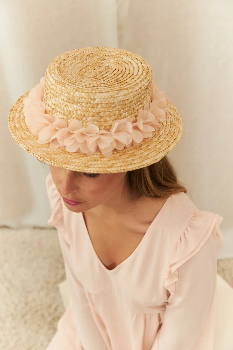 Shop Maison Guillemette CANOTIER BELLE DE JOUR ROSE PALE