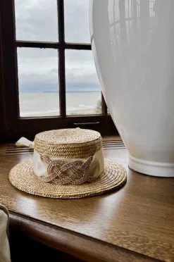 Discount Maison Guillemette CANOTIER GINGER IVOIRE - COLLECTION BLANCHE