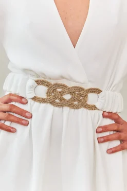 Discount Maison Guillemette CEINTURE GINGER DORE - COLLECTION BLANCHE