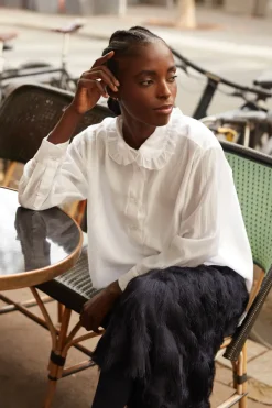 Cheap Maison Guillemette CHEMISE CLARA VOILE IVOIRE - LES EMBLEMATIQUES