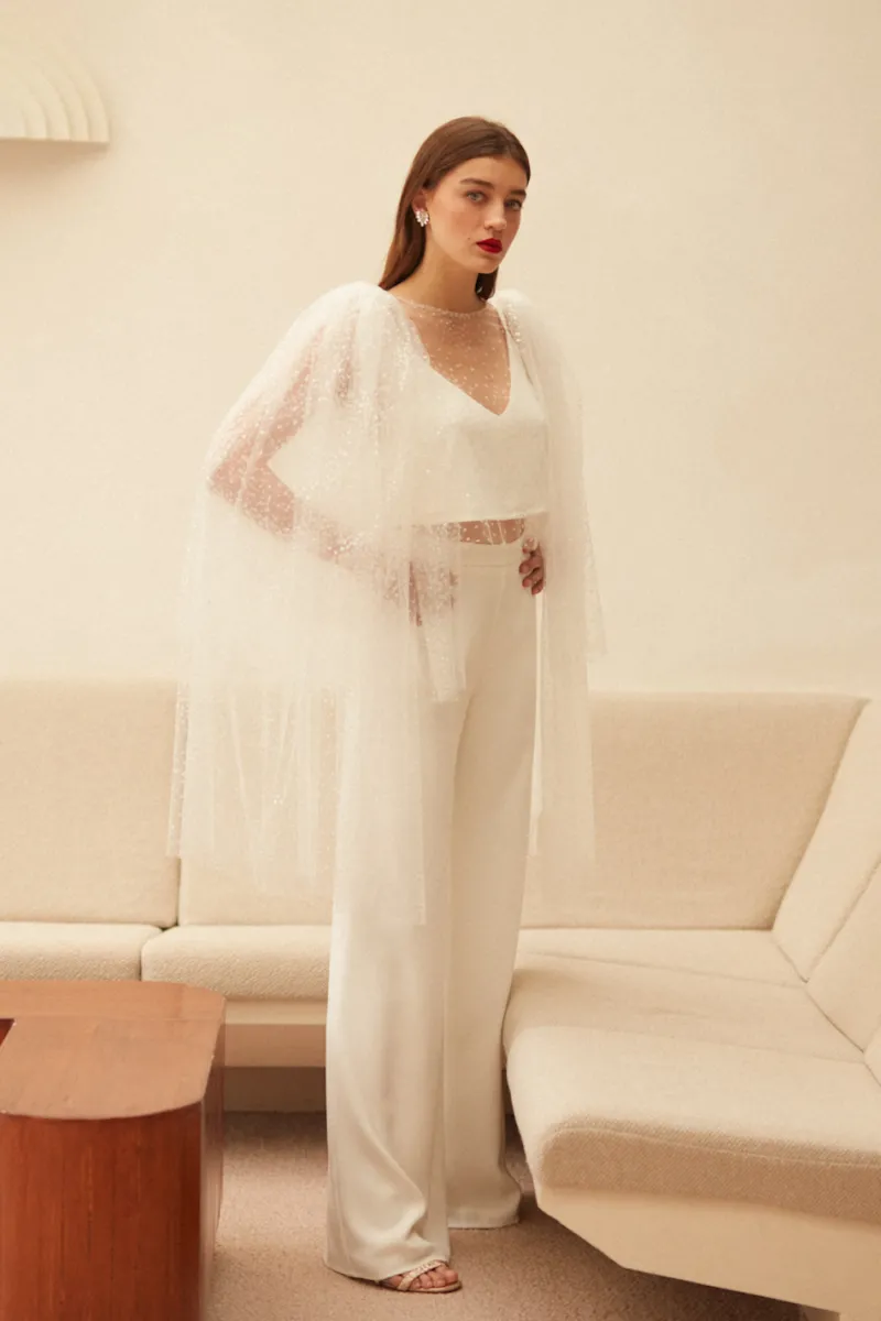 Fashion Maison Guillemette CROP TOP BALLERINE - COLLECTION BLANCHE