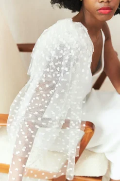 Shop Maison Guillemette EPAULETTE PLUMETIS - COLLECTION BLANCHE