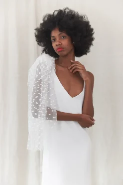 Shop Maison Guillemette EPAULETTE PLUMETIS - COLLECTION BLANCHE