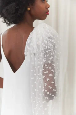 Shop Maison Guillemette EPAULETTE PLUMETIS - COLLECTION BLANCHE