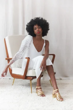 Shop Maison Guillemette EPAULETTE PLUMETIS - COLLECTION BLANCHE