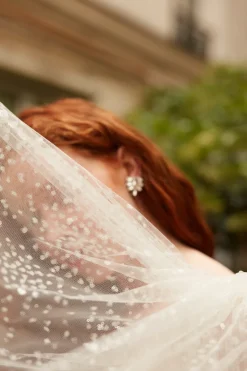 Clearance Maison Guillemette EPAULETTES PLUIE DE PAILLETTES - COLLECTION BLANCHE