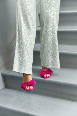 New Maison Guillemette ESCARPINS NOEUD FUCHSIA