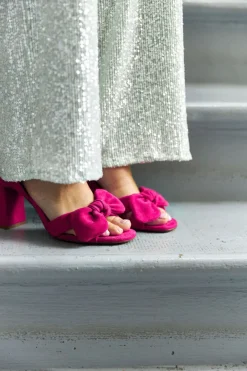New Maison Guillemette ESCARPINS NOEUD FUCHSIA