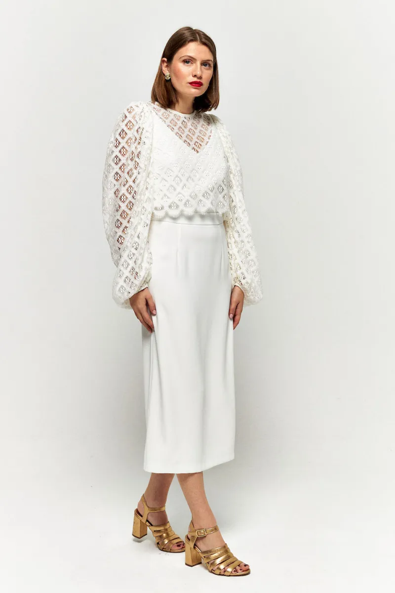 Cheap Maison Guillemette JUPE BECKY - COLLECTION BLANCHE