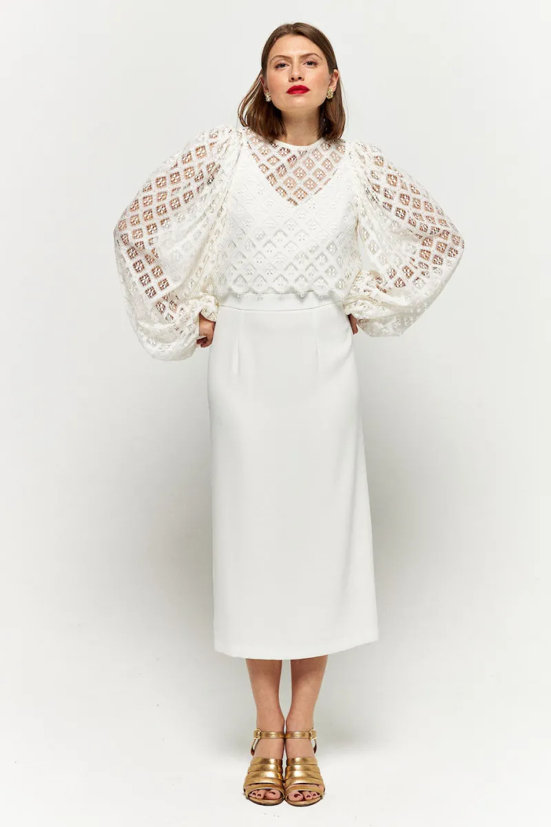 Cheap Maison Guillemette JUPE BECKY - COLLECTION BLANCHE