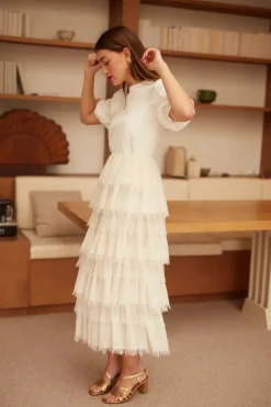 Shop Maison Guillemette JUPE CRISTIA - COLLECTION BLANCHE