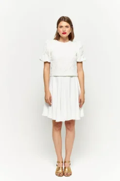 Discount Maison Guillemette JUPE DOMITILLE - COLLECTION BLANCHE