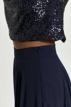 Shop Maison Guillemette JUPE GEORGES MARINE - LES EMBLEMATIQUES