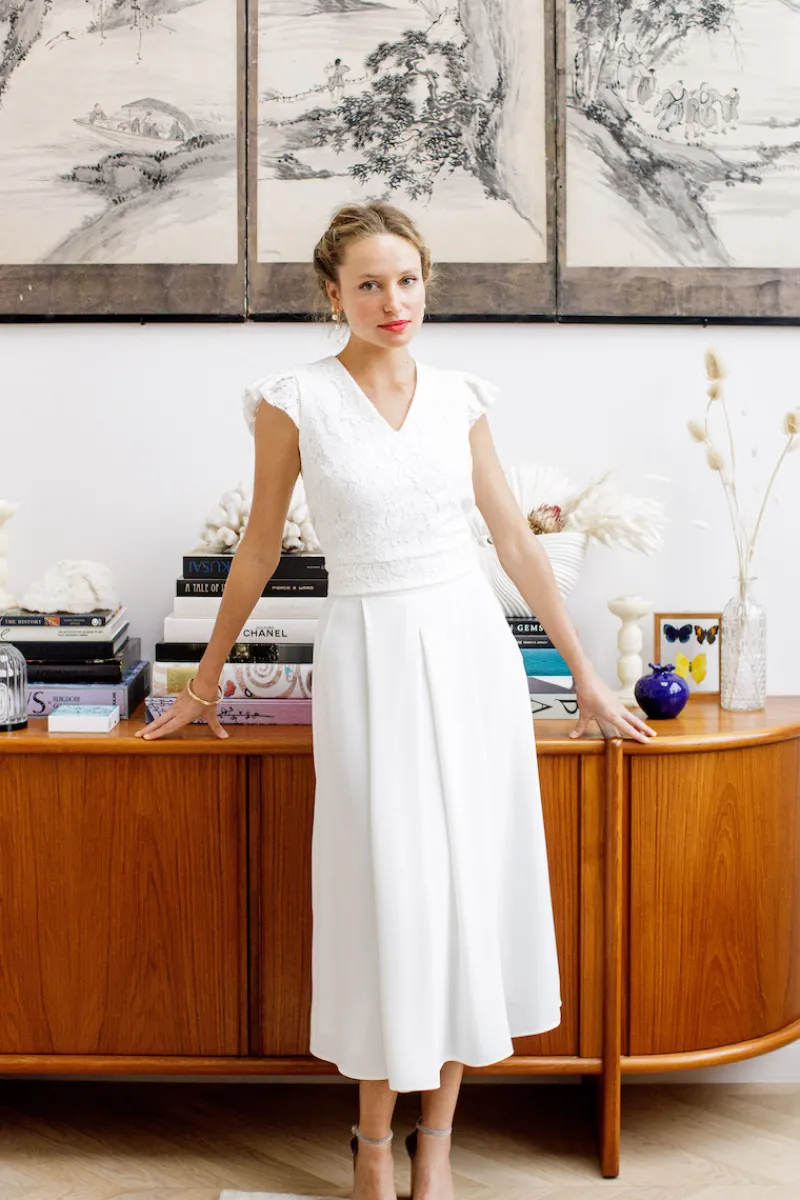 Sale Maison Guillemette JUPE GEORGIA - COLLECTION BLANCHE