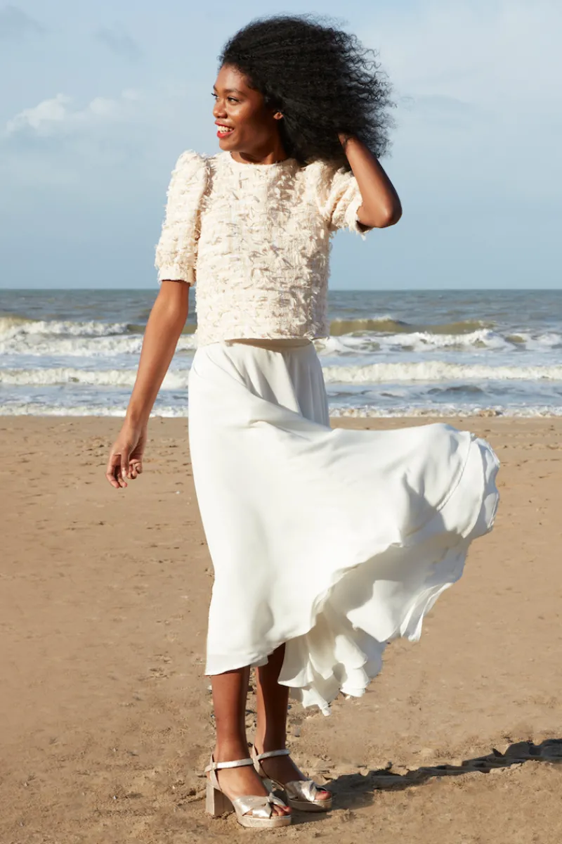 Cheap Maison Guillemette JUPE JAMES - COLLECTION BLANCHE