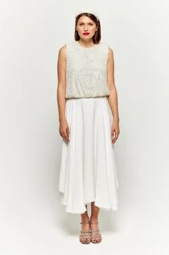 Cheap Maison Guillemette JUPE JAMES - COLLECTION BLANCHE