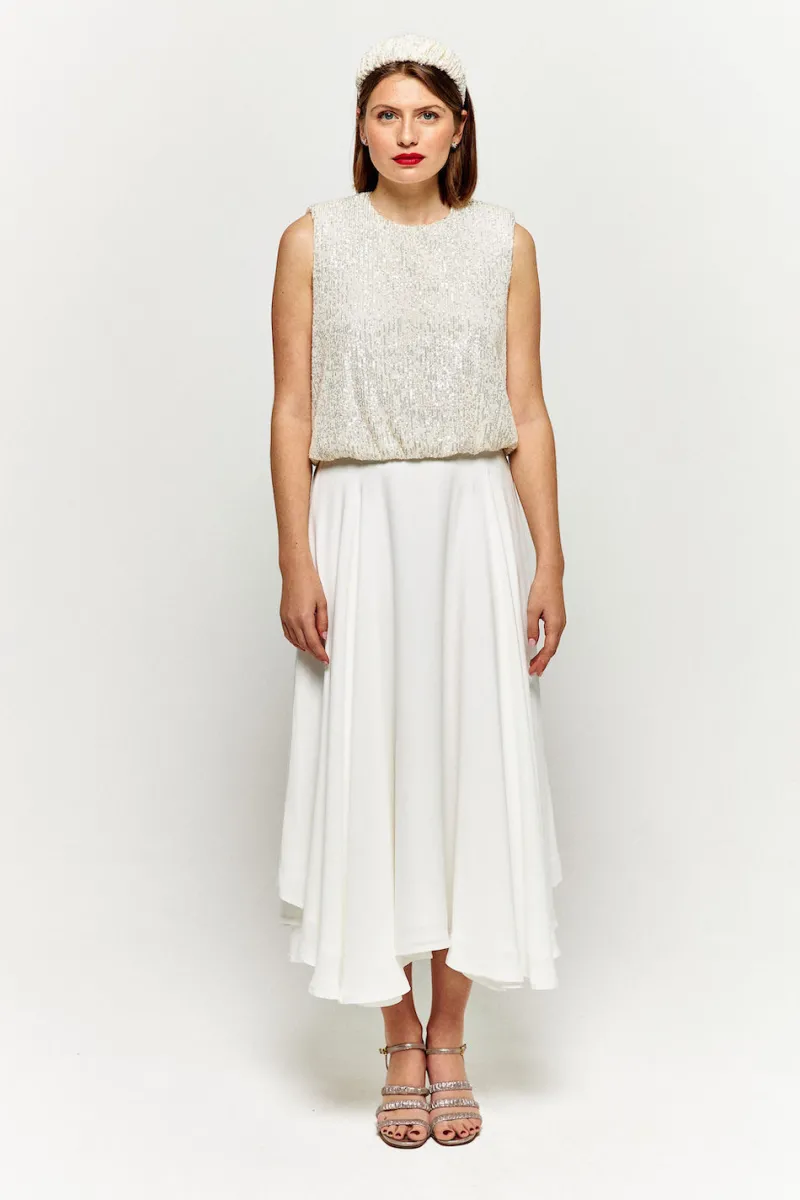 Cheap Maison Guillemette JUPE JAMES - COLLECTION BLANCHE