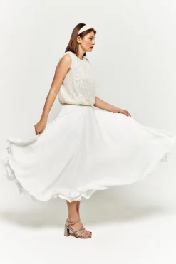 Cheap Maison Guillemette JUPE JAMES - COLLECTION BLANCHE