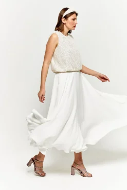 Cheap Maison Guillemette JUPE JAMES - COLLECTION BLANCHE