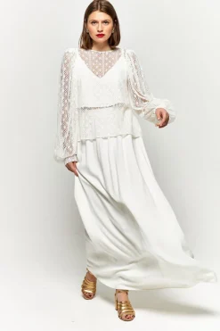 Store Maison Guillemette JUPE LONGUE PIA - COLLECTION BLANCHE