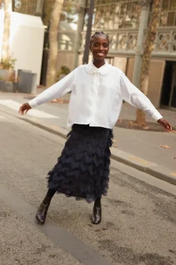 New Maison Guillemette JUPE PACOME MARINE