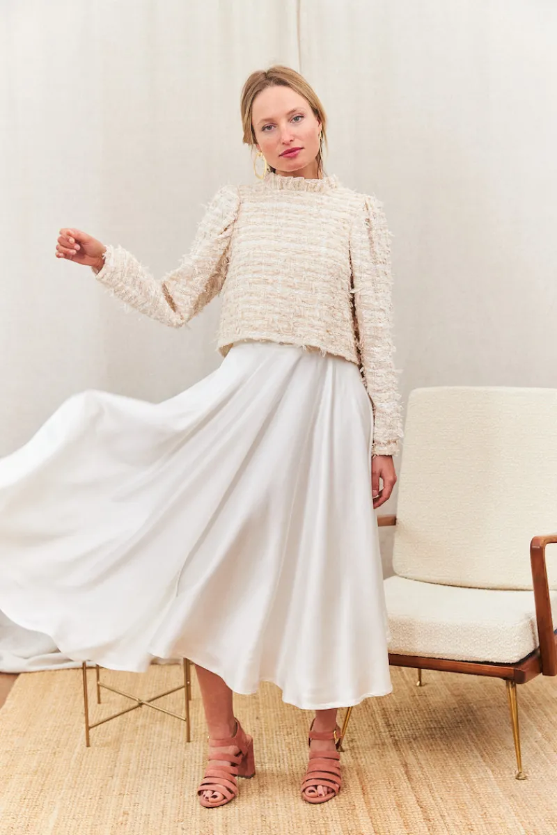 Best Sale Maison Guillemette JUPE SOFIA - COLLECTION BLANCHE